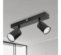 Lampada Faretti Da Soffitto LED Orientabili Faretti a Parete Interno GU10 Nero