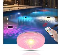 Lampada Faretto Solare Galleggiante LED RGB Proiettore Piscina Telecomando IP68