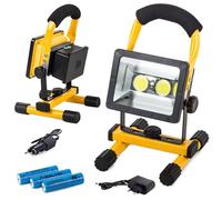 LAMPADA FARO FARETTO PROIETTORE A BATTERIA ILLUMINAZIONE LED PORTATILE GIARDINO