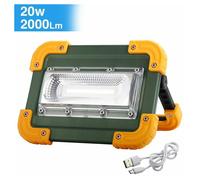 LAMPADA FARO LAVORO PORTATILE TORCIA 20W 2000 LM A BATTERIA LITIO LUCE EMERGENZA