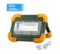 LAMPADA FARO LAVORO PORTATILE TORCIA 20W 2000 LM A BATTERIA LITIO LUCE EMERGENZA