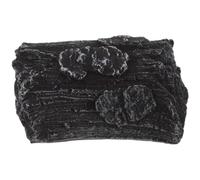 Lampada Fiamma Realistica a Carbone Finto, Resina Nera