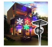 Lampada for proiettore natalizia a LED 180 Girevole Solar Full Sky Star Light Party Sta Light Lampada da giardino for esterni,Halloween,Natale,Decorazioni per esterni(Colorful snowflake)