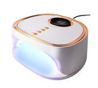 Lampada for unghie in gel UV da 45 LED, asciugatrice for unghie UV, luce a LED for manicure, smalto in gel, 4 timer, strumento professionale for asciugatura di smalti in gel for unghie(Gold)