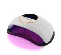 Lampada for unghie UV a LED Grande essiccatore for Doube Hands Use, 69 Lampade for for la cura dello smalto gel, Macchina for manicure Attrezzatura for nail art ad alta potenza Schermo LCD(White)