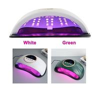 Lampada for unghie UV a LED Grande essiccatore for Doube Hands Use, 69 Lampade for for la cura dello smalto gel, Macchina for manicure Attrezzatura for nail art ad alta potenza Schermo LCD(Groen)