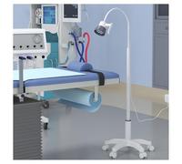 Lampada for Visita Chirurgica Lampada Verticale a LED Senza Ombre Riflettore di Illuminazione Ausiliaria a Luce Fredda for Ginecologia Orale Testa E Altezza Della Lampada Regolabili Base con Pulegge U