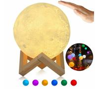 LAMPADA FORMA LUNA 3D LUCE USB RGB NOTTE BUIO TOUCH SENSORE COMODINO LUCE