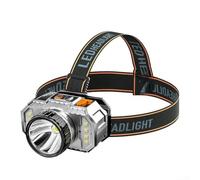 Lampada frontale, 1 confezione da 1 torcia LED ricaricabile con sensore di movimento e pressione lunga, luce 2 volte più luminosa, impermeabile IPX4, per campeggio, escursionismo, pesca