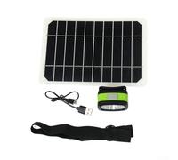 Lampada frontale a energia solare a mani libere con sensore di movimento Wave-to-Activate per ciclismo notturno per campeggio, pesca e pattuglia di sicurezza