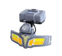 Lampada frontale a energia solare con rilevamento del movimento con fascio regolabile di 90 gradi e illuminazione di sicurezza rossa blu per viaggi nel deserto (B)