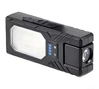 Lampada frontale a LED con sensore di movimento attivato da onda, batteria ricaricabile da 1800 mAh, doppia emissione luminosa per escursioni all'aperto per pesca (D)