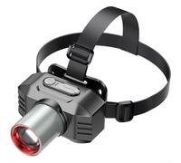 Lampada frontale a LED da 300 lumen con zoom regolabile, inclinazione della lampada a 60 gradi e design impermeabile IPX4 per attività all'aperto e interni