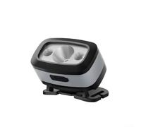 Lampada frontale a LED ricaricabile con controllo intelligente del sensore, batteria da 800 mAh per durata 24 ore, angolo regolabile, luce a mani libere per campeggio, escursionismo, corsa (grigio)