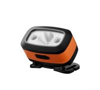 Lampada frontale a LED ricaricabile con controllo intelligente del sensore, batteria da 800 mAh per durata 24 ore, angolo regolabile, luce a mani libere per campeggio, escursionismo, corsa (arancione)