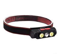 Lampada frontale a LED ricaricabile con doppia modalità di luce e porta USB di tipo C per pesca, campeggio, escursionismo, corsa, design leggero nero (ALD-CY-2119B)