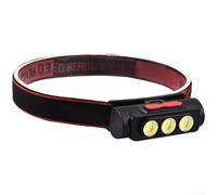 Lampada frontale a LED ricaricabile con doppia modalità di luce e porta USB di tipo C per pesca, campeggio, escursionismo, corsa, design leggero nero (ALD-CY-2119C)