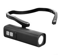 Lampada frontale a LED ricaricabile con sensore di movimento, 7 modalità, doppia luce, lanterna magnetica da campeggio per pesca, escursionismo, corsa, controllo gestuale a mani libere (E)