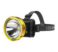 Lampada frontale a LED ricaricabile P90 con riconoscimento intelligente dei gesti delle onde USB, compatibilità di ricarica rapida con connessione USB, raggio di fascio di 500 m per esplorazione delle