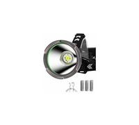 Lampada frontale a LED zoomabile, super luminosa da 15000 lumen, ricaricabile, impermeabile, regolabile e ruotabile di 90, ideale per escu