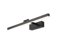 Lampada frontale a specchio a LED Applique da parete Lampada da parete per bagno Sconce Struttura in metallo a parete Luce per specchio da bagno Impermeabile IP 44 Lampada per trucco Finitura nera