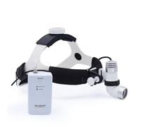 Lampada frontale chirurgica medica da 3 W con cavo batteria,Medico lampada frontale a LED dentale in vetro regolabile per chirurghi professionisti piccola testa, carica durante l'uso