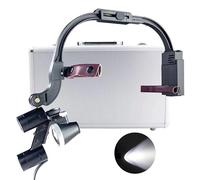 buyzg Lampada Frontale chirurgica Portatile 2.5X, 3.5X Faro Dentale, 5W Lampada Frontale a LED Portatile Lampada Frontale Occhialini binoculari per Laboratorio Chirurgico Dentista(2.5X)