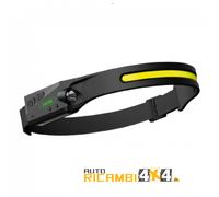 Lampada Frontale Cob / Led Da Testa / Torcia Con Sensore Intelligente Leggera