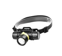 Lampada frontale da immersione con display numerico della batteria, fascia per la testa regolabile e corpo in alluminio per viaggi subacquei Lampada frontale subacquea Lampada da immersione montata da