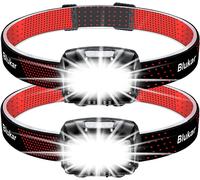 Lampada Frontale LED, 2 Pezzi Super Luminosa 2000 Lumen Torcia Frontale Ricarica