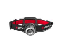 Ledlenser H8R Lampada Frontale Ricaricabile, 600lm, Portata 150m, IP54 | Messa a fuoco regolabile, autonomia 120h, luce posteriore rossa, 158g, con filtri colorati, ideale per outdoor e lavoro