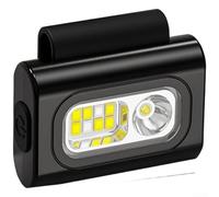 Lampada frontale magnetica, 1200 lm, luce LED da petto, ricaricabile di tipo C, impermeabile IPX6, silicone ABS, per corsa, escursionismo, campeggio, colore nero