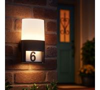 Lampada Frontale Numero Civico Illuminato Parete LED Cortile Adesivo Nero