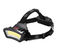 Lampada frontale ricaricabile con LED Cob, ricarica USB per corsa, campeggio, pesca, quattro modalità di illuminazione, regolabile a 90°, faro impermeabile