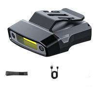 Lampada frontale ricaricabile impermeabile con sensore di movimento, 800 mAh, lunga durata, 5 modalità di illuminazione, tra cui luce stroboscopica rossa, per pesca all'aperto, campeggio