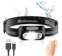 Lampada frontale ricaricabile super luminosa, luce ultraleggera impermeabile per avventure in tutte le stagioni, lampada frontale a lunga durata con