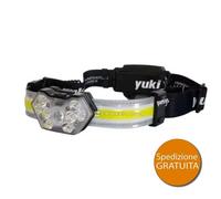 LAMPADA FRONTALE RICARICABILE YUKI WIDE USB PESCA SURF CASTING UV HEAD LAMP