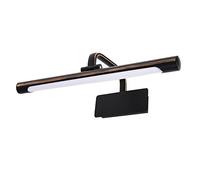 Lampada Frontale Specchio, Lampada Specchio Bagno Led Retrò Impermeabile, Lampada da Parete Semplice Anti-Velature, Lampada Regolabile con Testa Lampada, Luce Specchio Trucco, Luce Bagno/Black-53Cm(10