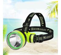 Lampada frontale subacquea led 500M ricaricabile impermeabile con staffa staccab