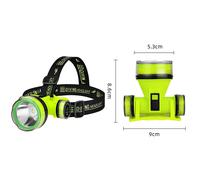 Lampada frontale subacquea ricaricabile con visibilità 350M per pesca notturna