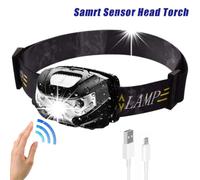 Lampada Frontale USB Ricaricabile Torcia a Led Luce da Testa Professionale