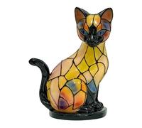 Lampada Gatto - Lampada Da Scrivania LED In Resina Dipinta 16x12x9 Cm | USB Retro 3D Luce Notturna Decorativa Illuminazione Calda Per Gli Amanti Dei Gatti, Home Office Camera Da Caminetto Regalo
