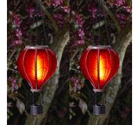 Lampada Giardino Solare Appesa a Lanterna LED Red/Rainbow IP44, 45cm