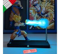 Lampada Goku Dragon Ball 3D LED Magnetica Idea Regalo Luce Onda Energetica Anime