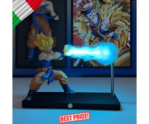 Lampada Goku Dragon Ball 3D LED Magnetica Idea Regalo Luce Onda Energetica Anime