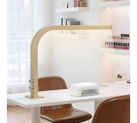 Lampada grande da 48 W per nail art, 3000K-6000K, lampada a L per manicure, dimmerabile, ideale per extension ciglia, tatuaggi, sopracciglia e altri lavori(Gold)