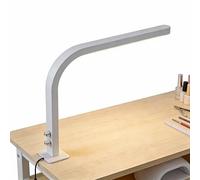Lampada grande per unghie da scrivania, lampada da trucco a forma di L, luce per manicure dimmerabile 3000-6000K per extension ciglia, tatuaggi, sopracciglia, lavori creativi(White)