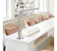 Lampada grande per unghie da scrivania, lampada da trucco a forma di L, luce per manicure dimmerabile 3000-6000K per extension ciglia, tatuaggi, sopracciglia, lavori creativi(Silver)