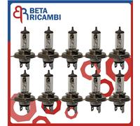 Lampada H4 55W 12V Lampadina Alogena Qualità OEM Omologata Auto Moto P43t 10 PZ