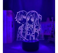 Lampada illusione 3D Luce notturna a LED Anime Sword Art Online Figure per camera da letto Arredamento camera regalo di compleanno Manga Sao Regalo di Natale creativo per le vacanze ragazzo ragazza
